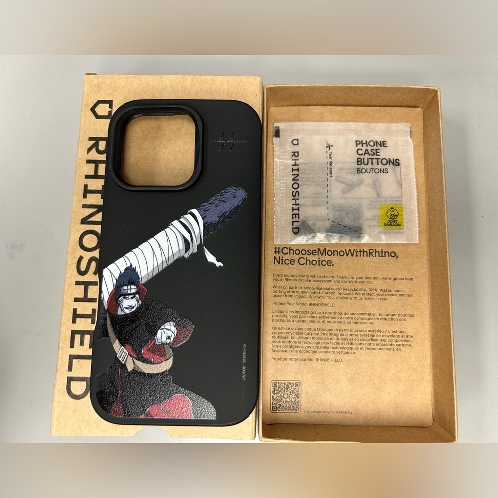 Naruto Rhinoshield black iPhone 16 case, Naruto Shippuden, Kisame, anime